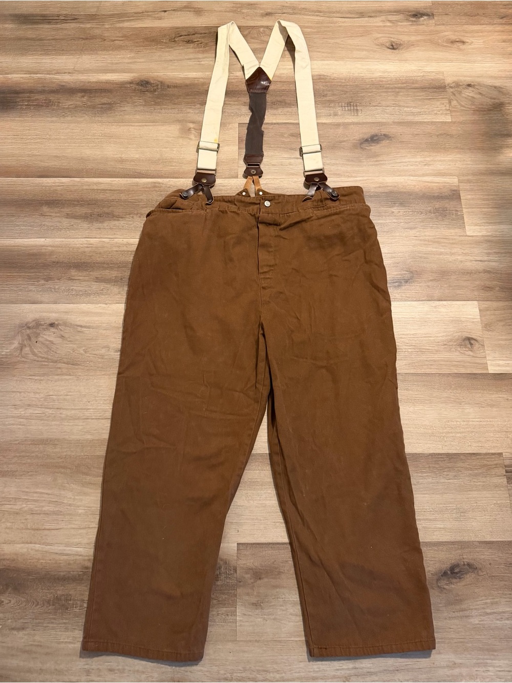 Wah Maker Frontier Trousers Men’s 48" Buckle Back W/ Suspenders Pants USA Made
